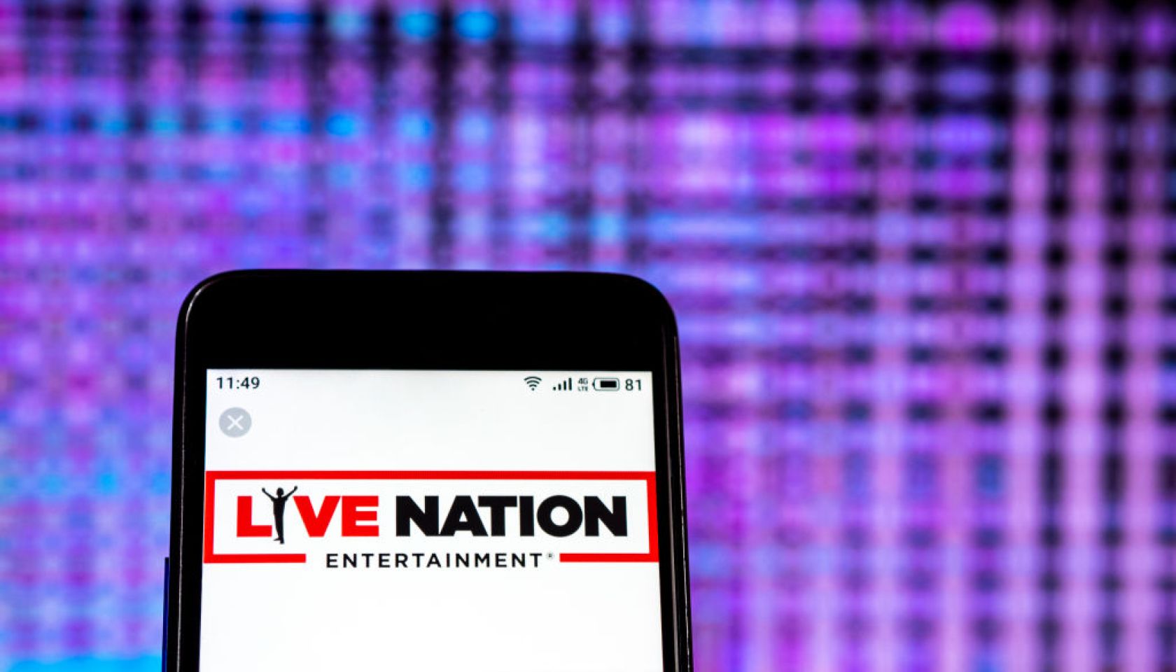Live Nation Entertainment company logo seen displayed on a