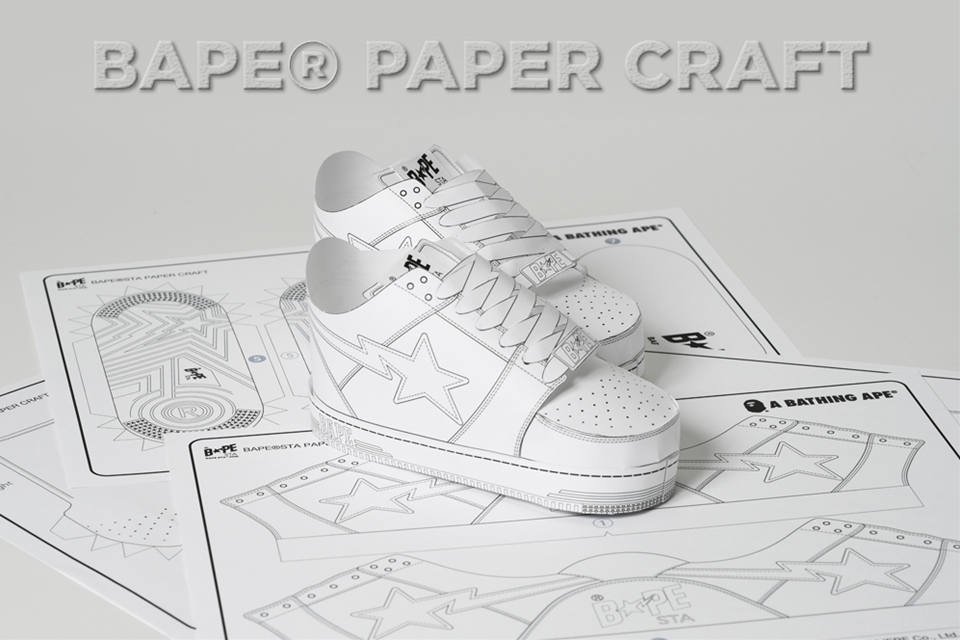 bape paper 参考用 A BATHING APE Launches Make-Your-Own BAPESTA Kit | Hypebeast