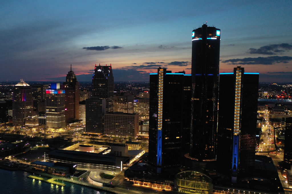 Landmarks And Stadiums Across The Country Illuminated In Blue To Honor Essential Workers