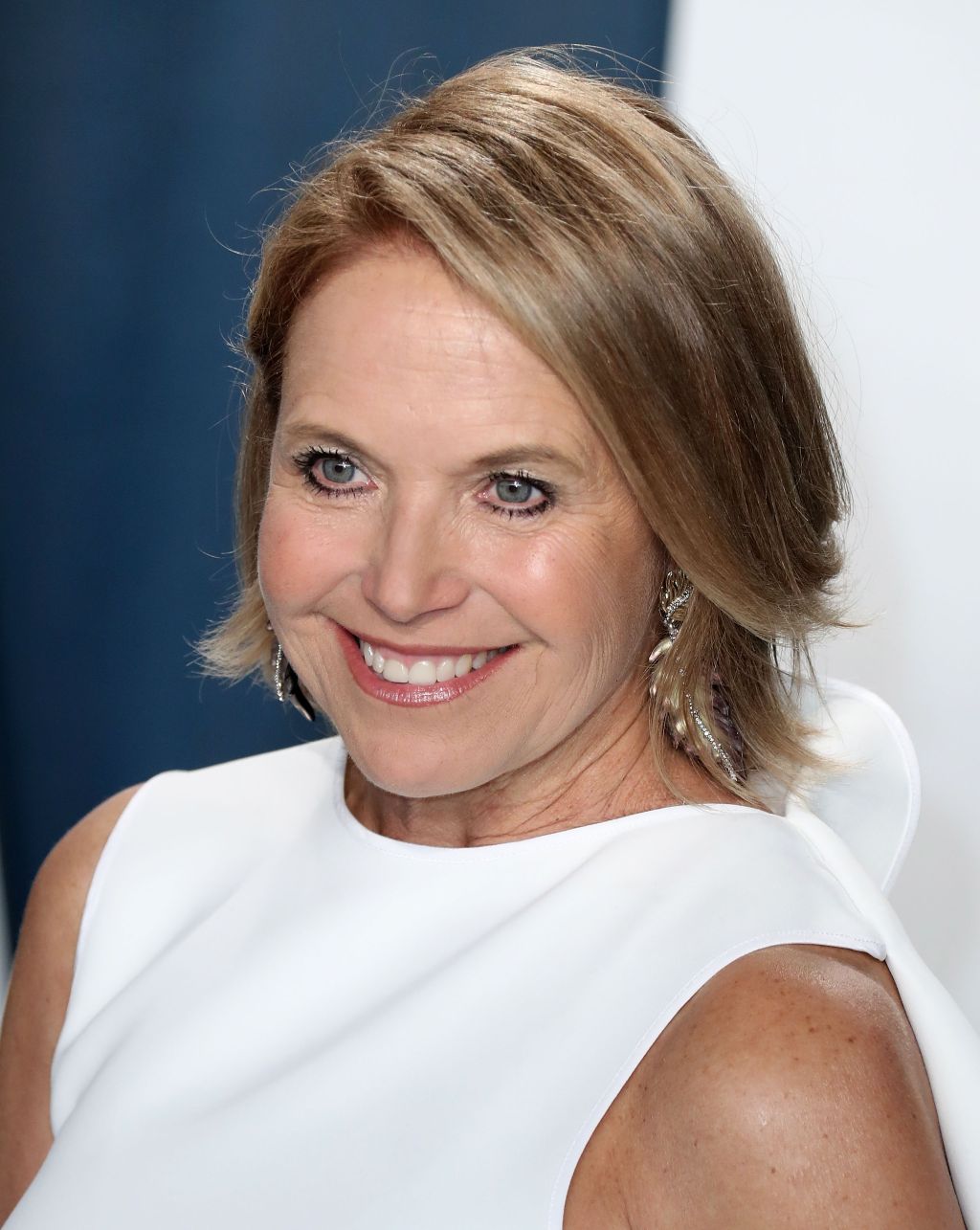 Katie Couric arrives at the 2020 Vanity Fair Oscar Party held at the Wallis Annenberg Center for the...