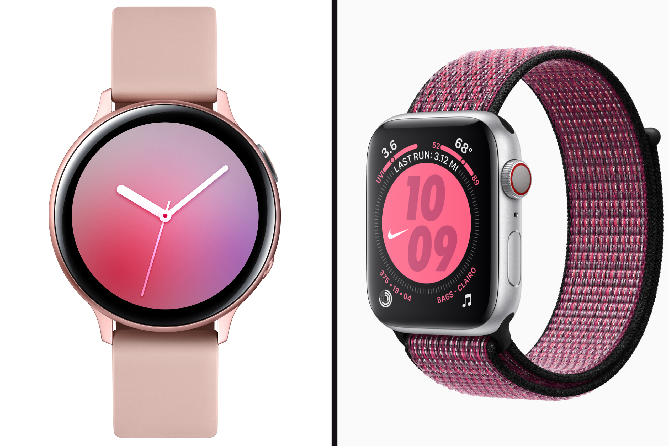 Samsung Galaxy Watch Active 2 and Apple Watch Series 5