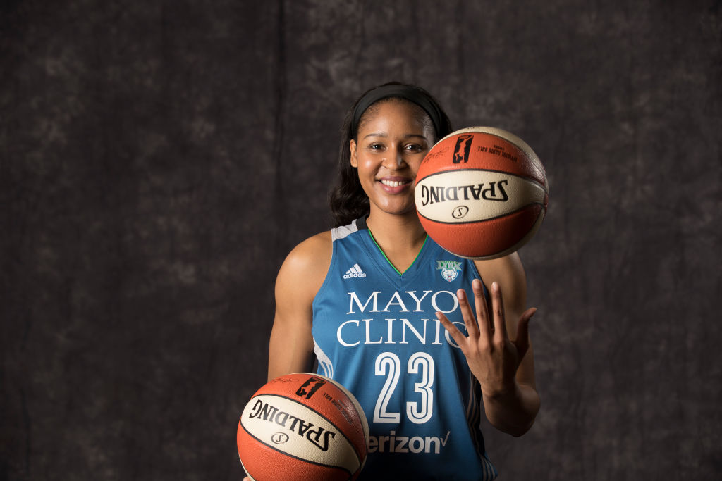 Forward Maya Moore during Minnesota Lynx media day at Mayo Clinic Square Monday May 1, 2017 in Minneapolis, MN.] JERRY HOLT ‚Ä¢ jerry.holt@startribune.com
