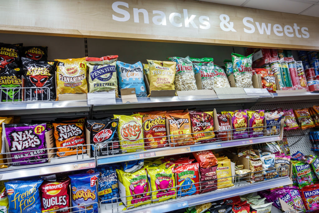 London, convenience store, snacks and sweets