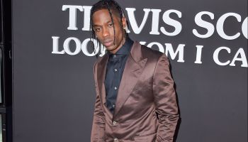 Rapper Travis Scott arrives at the Los Angeles Premiere Of Netflix&apos;s &apos;Travis Scott: Look Mom I Can Fly&apos; held at Barker Hangar on August 27, 2019 in Santa Monica, Los Angeles, California, United States.
