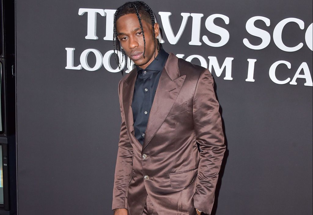 Rapper Travis Scott arrives at the Los Angeles Premiere Of Netflix&apos;s &apos;Travis Scott: Look Mom I Can Fly&apos; held at Barker Hangar on August 27, 2019 in Santa Monica, Los Angeles, California, United States.