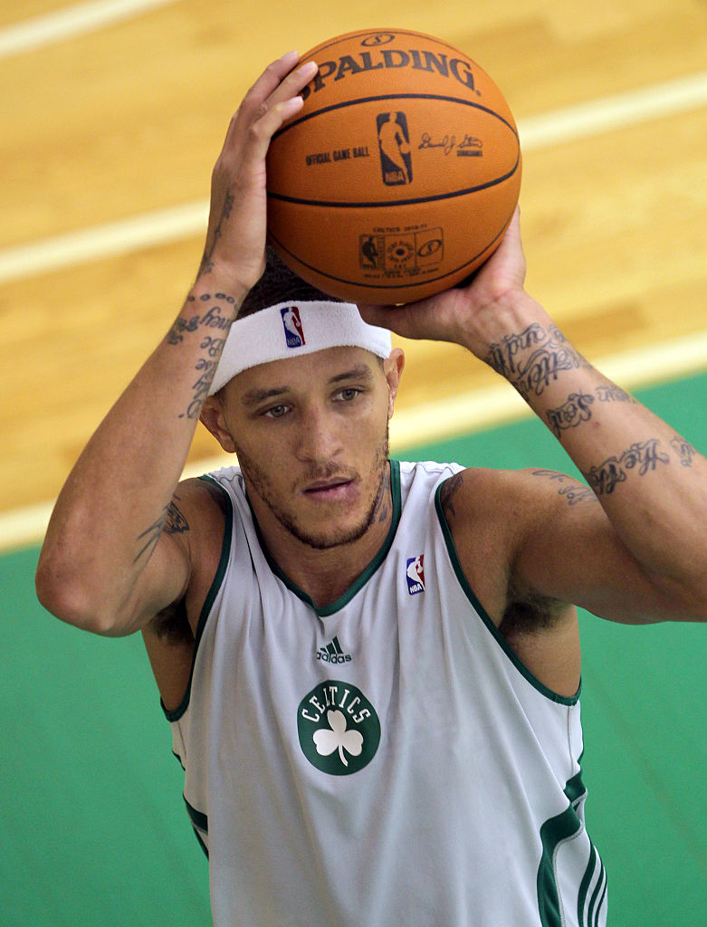 Delonte West At Boston Celtics Practice
