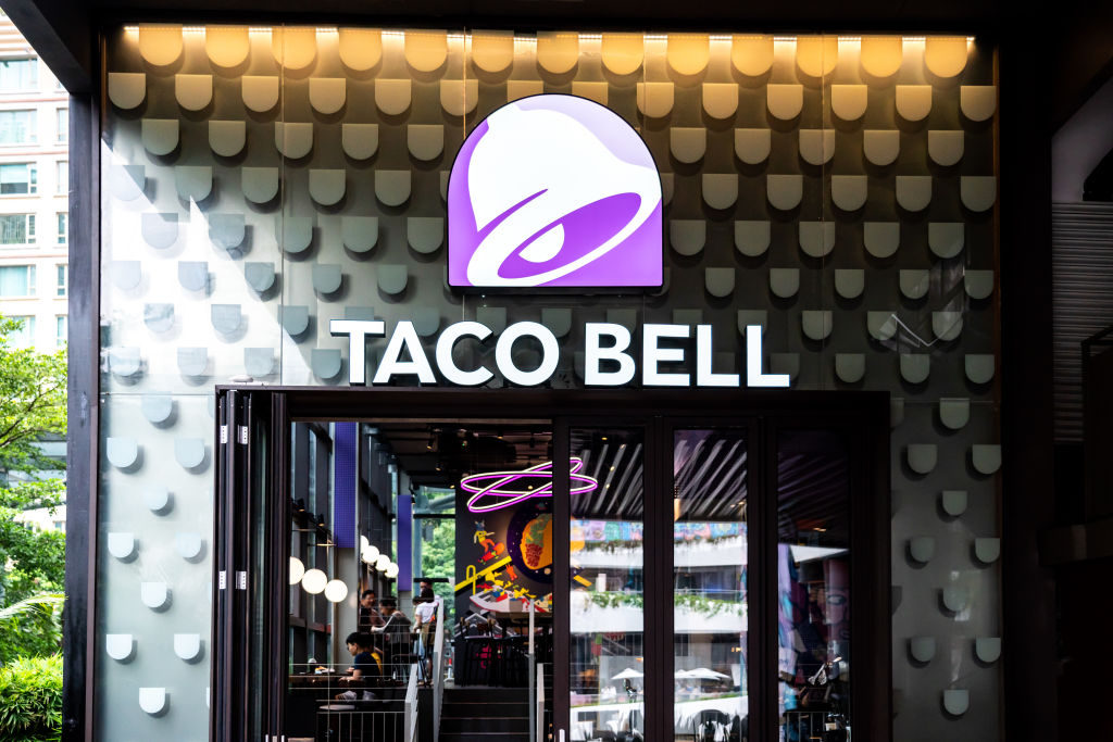 American fast food restaurants chain Taco Bell store and...