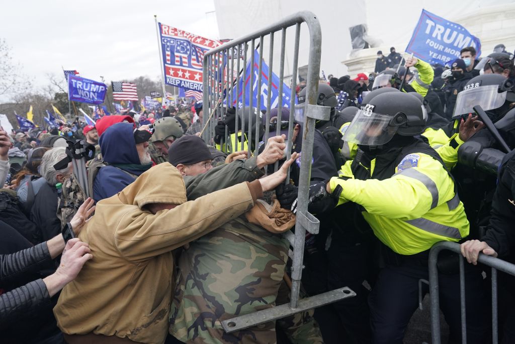 White Pro-Trump Terrorists Encouraged By Donald Tromp Storm U.S. Capitol