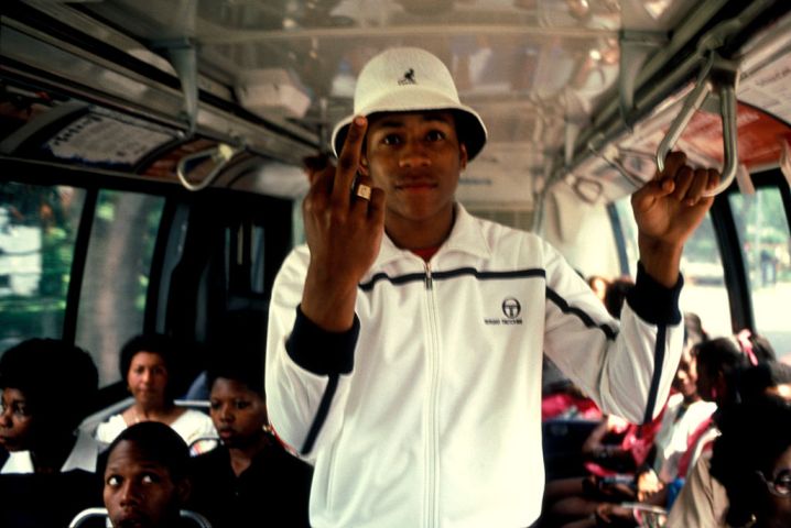 LL Cool J riding the bus, Queen's New York USA 1985