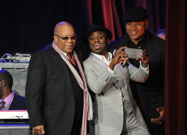Flicking it up with Quincy Jones and Wayne Brady.