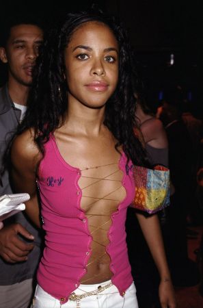 Singer Aaliyah is on hand at a lingerie show at the fourth a