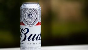 In this photo illustration a Bud light beer can seen...