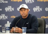 17/07/18 THE 147TH OPEN . CARNOUSTIE.Tiger Woods speaks to the media