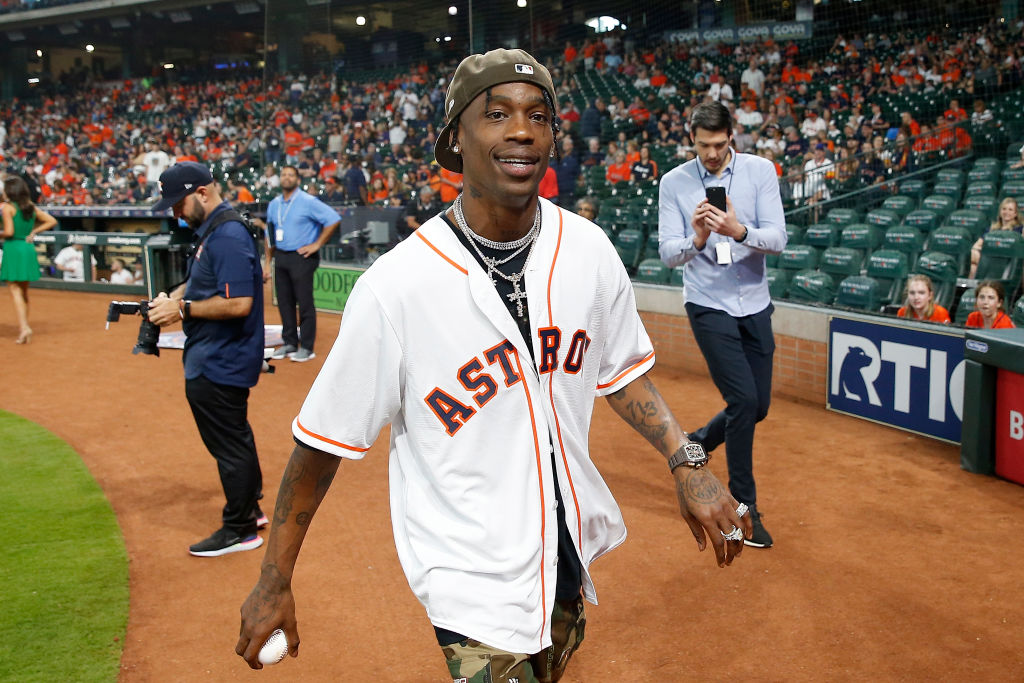 Travis Scott Thrown Out at First Base During His Softball Game - XXL