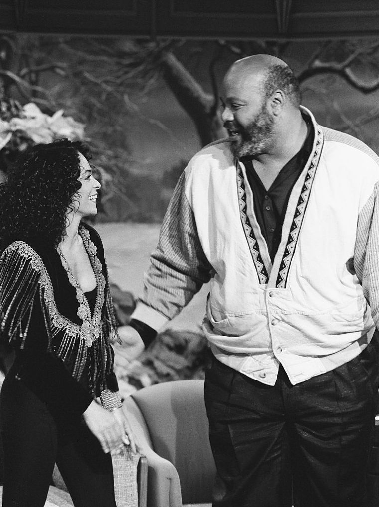 Greeting the late James Avery on 'The Tonight Show starring Johnny Carson.'