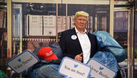 "Dump Trump" At Madame Tussauds In Berlin