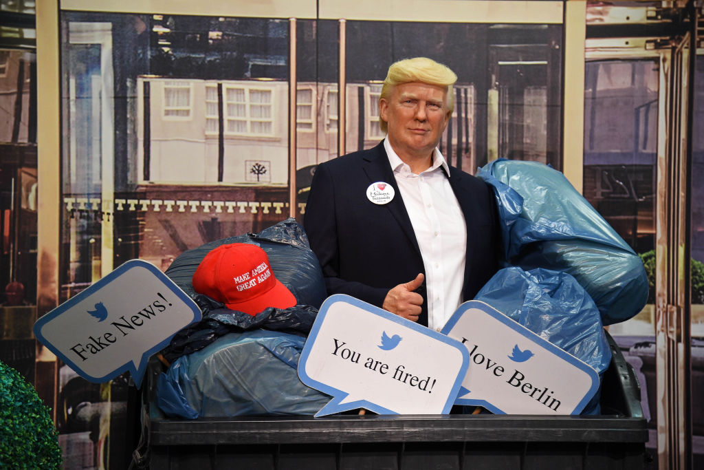 "Dump Trump" At Madame Tussauds In Berlin