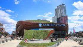 View of the Barclays Center indoor Arena on Atlantic Avenue in Brooklyn, part of the complex now known as Pacific Park. Brooklyn, New York City, USA