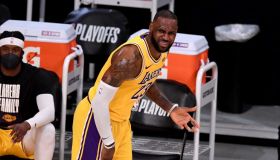 Los Angeles Lakers defeat the Phoenix Suns during 109-95 game three of the Western Conference First Round NBA Playoff basketball game