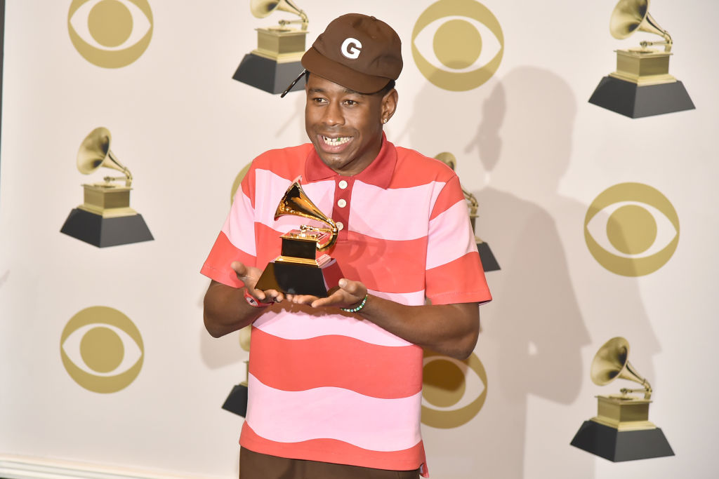 Tyler, the Creator accepts his Grammy on Instagram Live