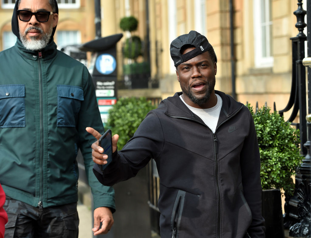 28/08/18.GLASGOW .American comedian Kevin Hart is pictured as he takes a walk around Glasgow