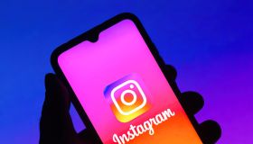 In this photo illustration the Instagram logo seen displayed...