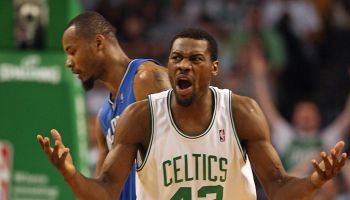 (052410 Boston, MA) Boston Celtics guard Tony Allen reacted to a foul call in the second quarter of game 4 of the Eastern Conference Finals at TD Garden on Monday, May 24, 2010. Staff Photo by Matthew West.