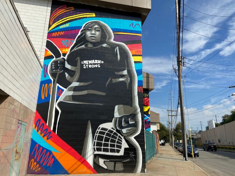 P.K. Subban & Newark NJ local artist create mural to celebrate diversity in hockey