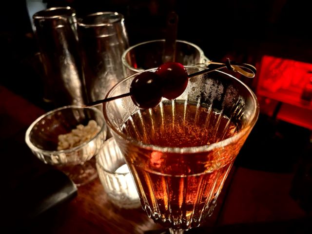 Classic Prohibition Manhattan or Negroni Cocktail