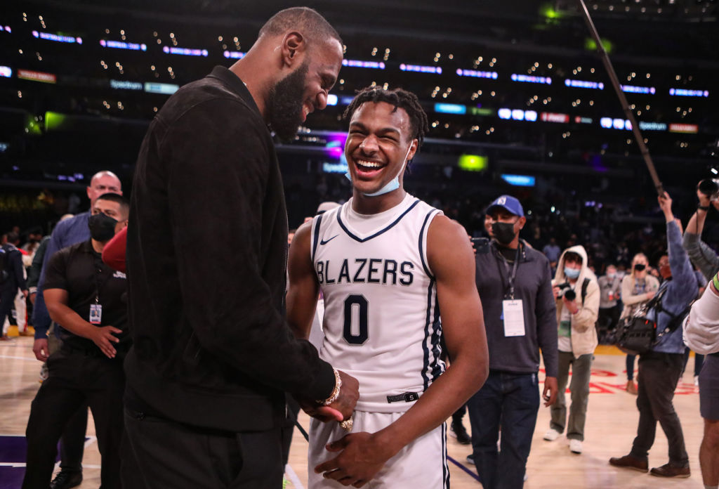 Bronny James Dazzles In Front of His Dad LeBron James At The Staples Center