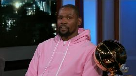 Kevin Durant during an appearance on ABC&apos;s Jimmy Kimmel Live!&apos;