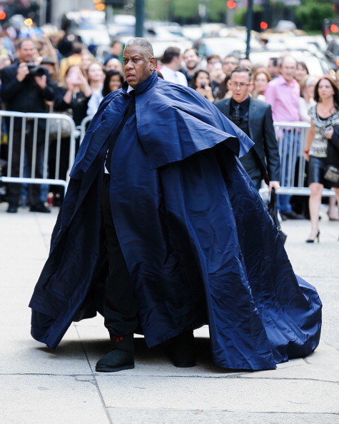 André arrives at the L'Wren Scott Memorial Service.