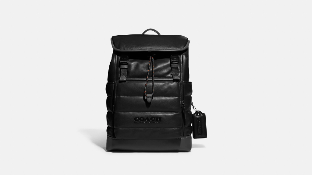 Coach League Flap Backpack With Quilting