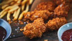 Crispy Fried Chicken with French Fries