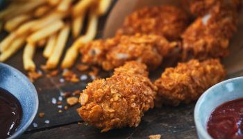Crispy Fried Chicken with French Fries