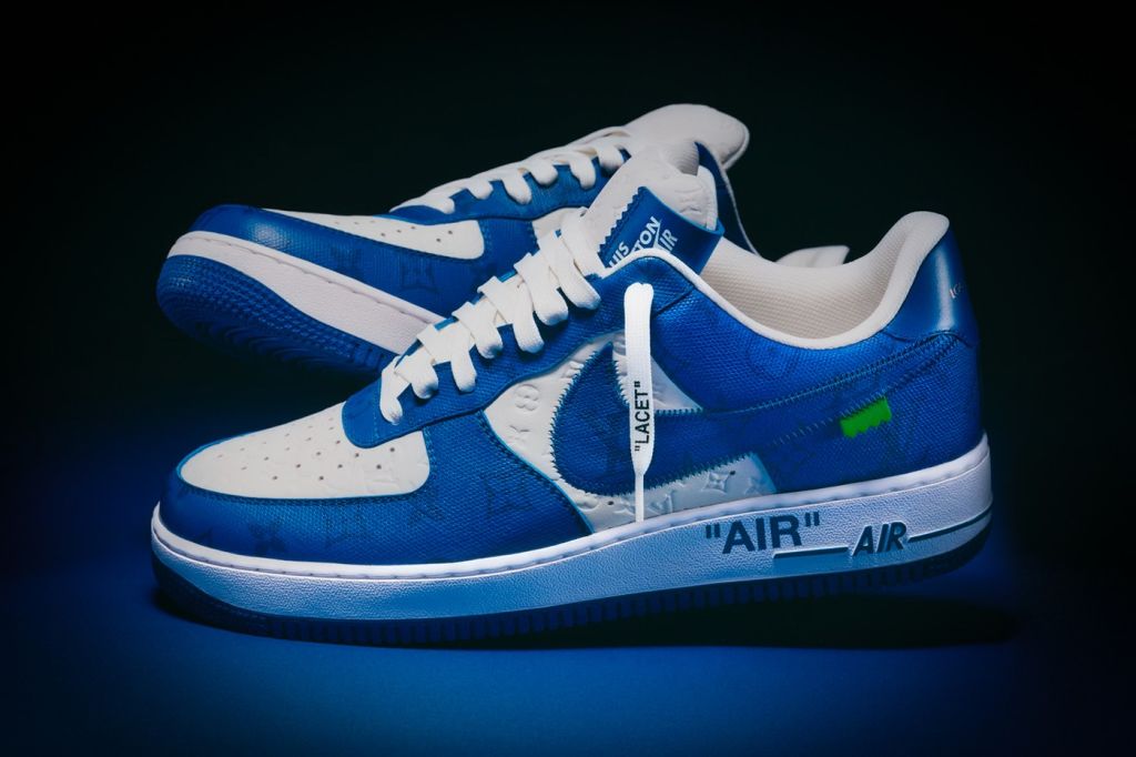 Nike Air Force 1 Low by Virgil Abloh x Louis Vuitton LV BlueWhite 1A9VAO US 8½