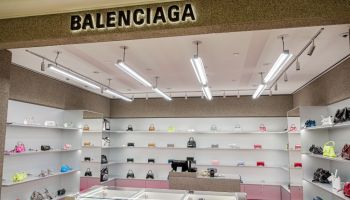 Miami, Florida, Coral Gables Shops at Merrick Park, Balenciaga handbag retail display