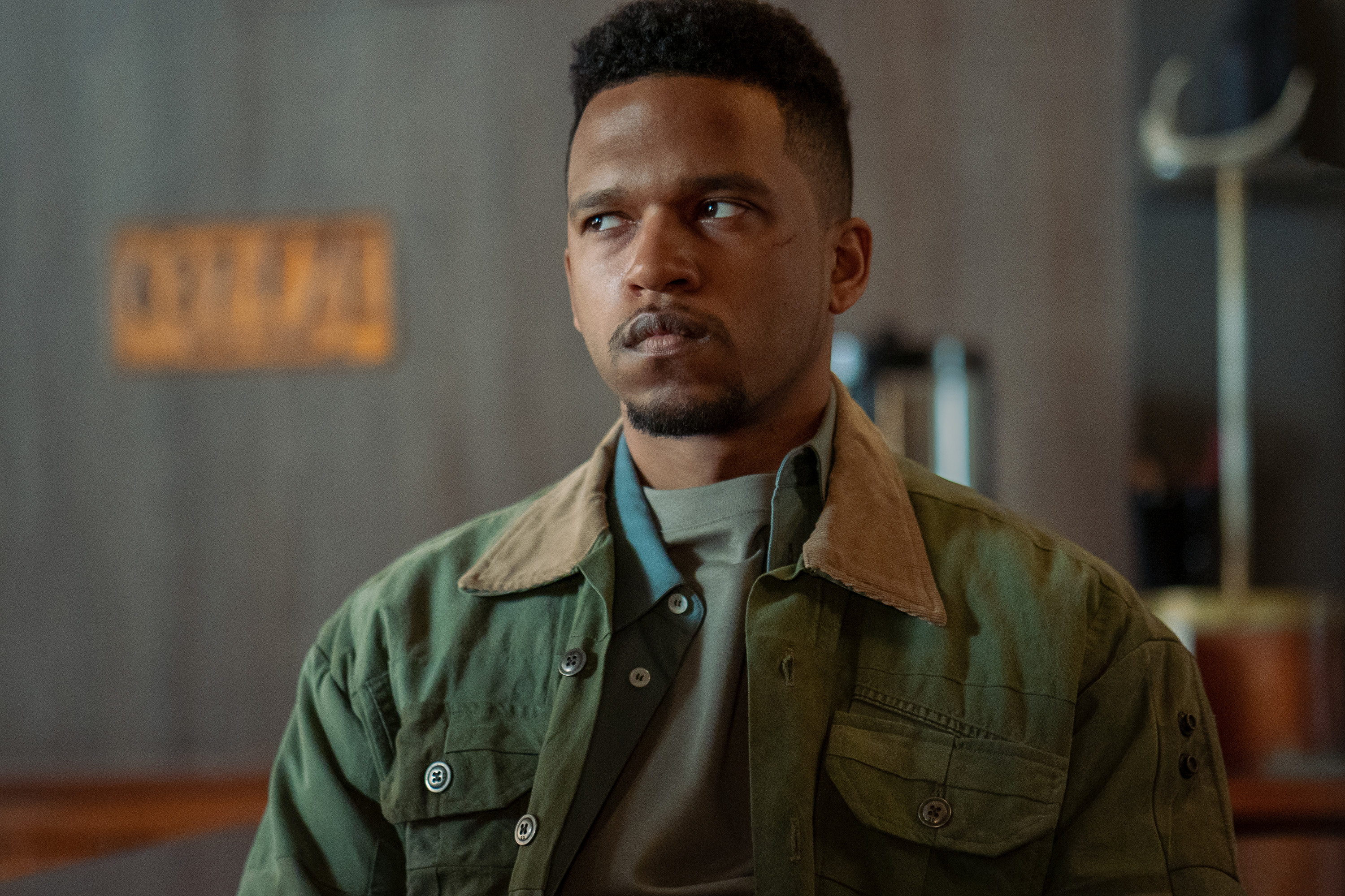 The down jacket without sleeve worn by Cane Tejada (Woody McClain) in the  series Power Book II: Ghost (Season 1 Episode 8)