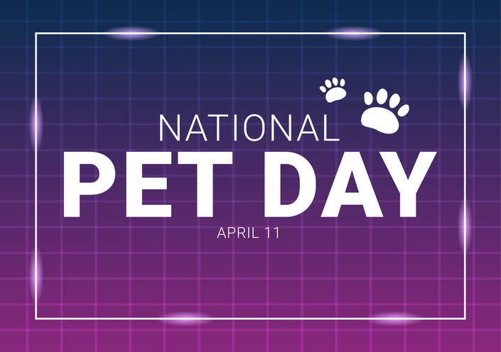 National Pet Day on April 11 Illustration with Cute Pets of Cats and Dogs for Web Banner or Landing Page in Flat Cartoon Hand Drawn Templates