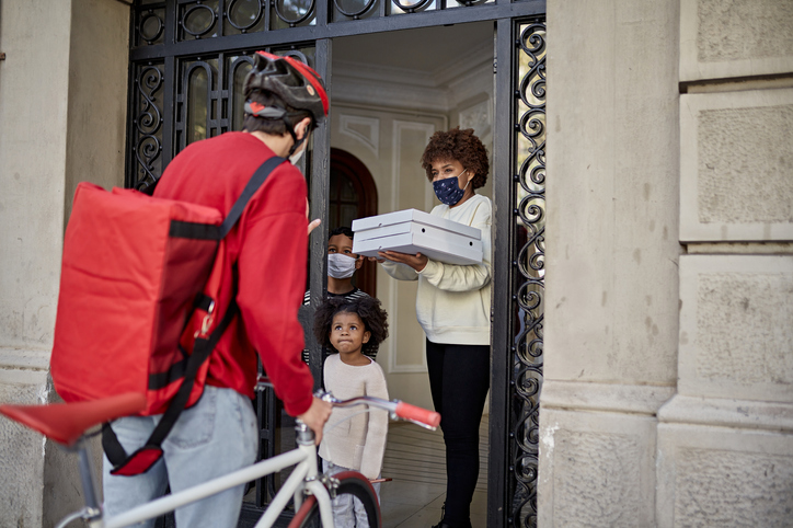 Pizza Delivery to Afro-Caribbean Family with Two Children
