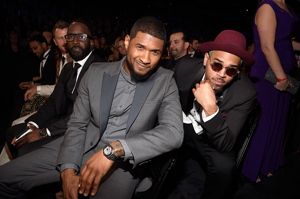 Usher Chris Brown perform alleged fight