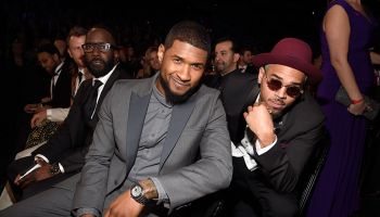 Usher Chris Brown perform alleged fight