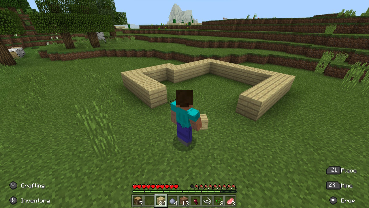Screenshot of Minecraft on the Nintendo Switch system.