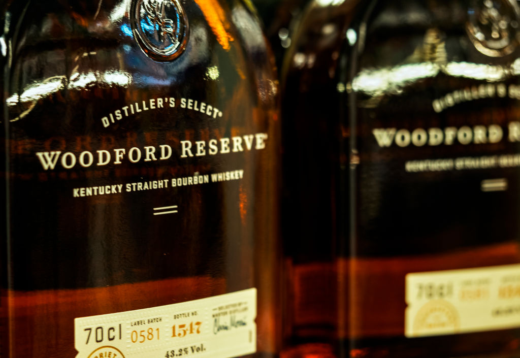 Woodford Reserve whisky seen in the store...