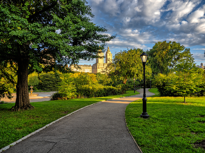 Central Park, New York City at the lake