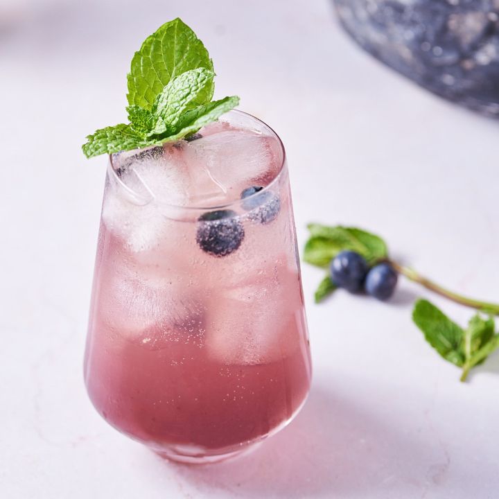 Blueberry Mint Tom Collins