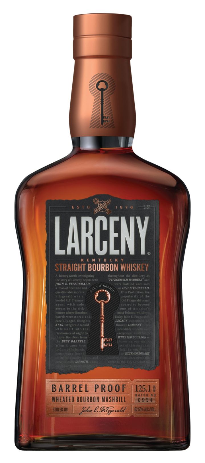 Larceny Barrel Proof Kentucky Straight Bourbon Whiskey Batch No. A124