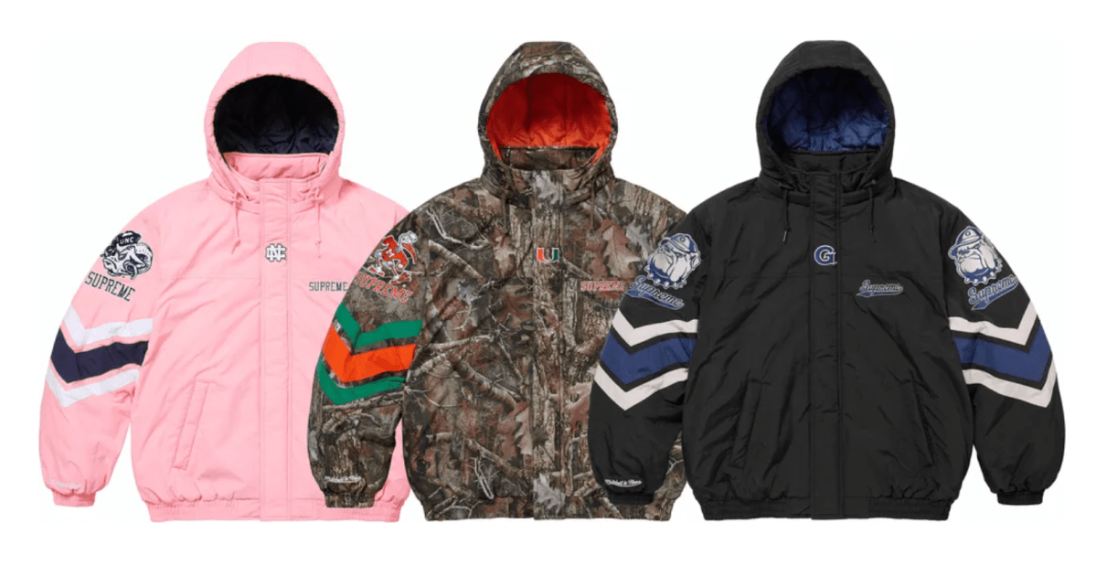 Supreme x Mitchell & Ness NCAA Fall 24 Collab