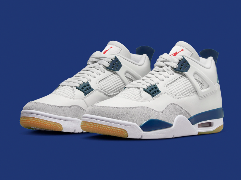 Nike SB x Air Jordan 4 "White/Navy"