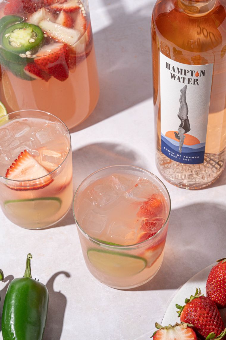 Spicy Strawberry Rosé Smash